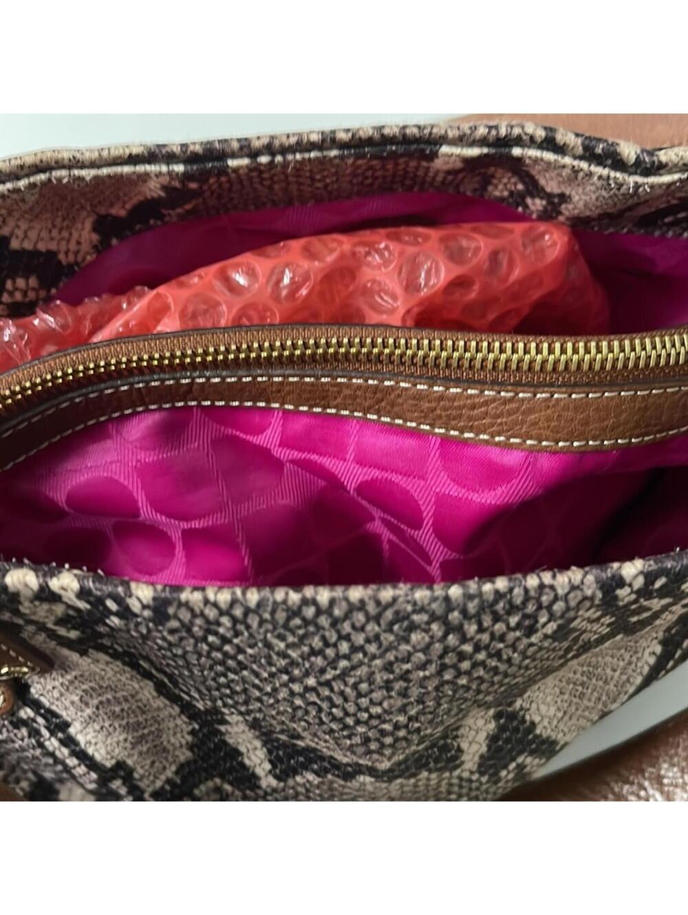 Kate Spade Python Triple Entry Shoulder Handbag Tote MINT CONDITION - Picture 6 of 9